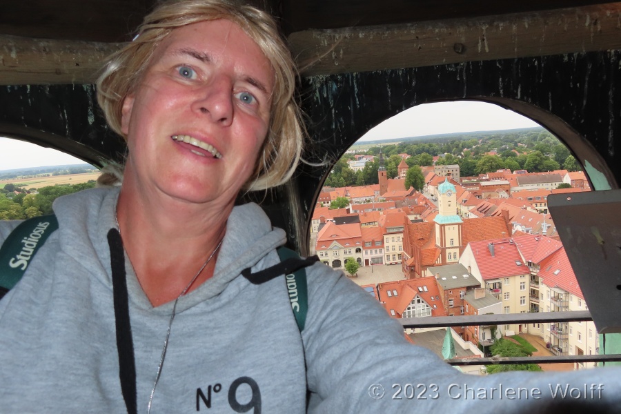 Auf dem Kirchturm St. Marien in Wittstock/Dosse